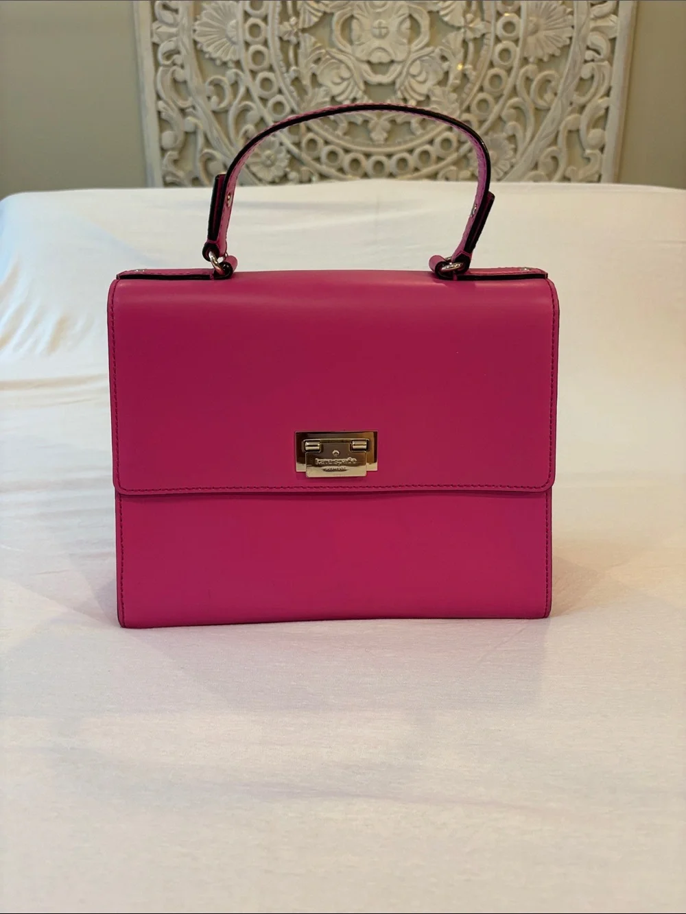 kate spade Fuchsia Top-Handle Satchel with Gold-Tone Hardware